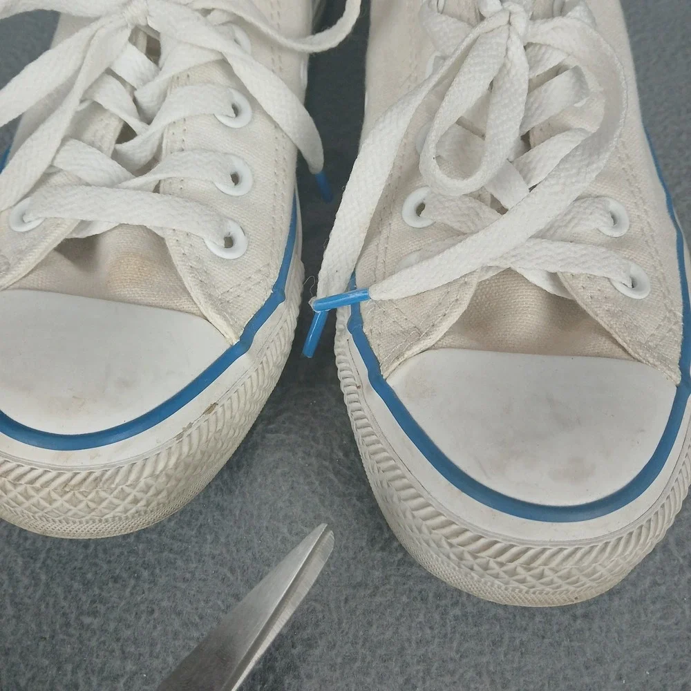 Converse Chunky All Star 530161F Low Top Sneakers Womens 7 White Skate Shoes
